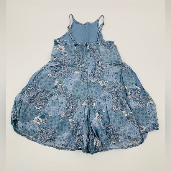 Abercrombie Kids | Floral Blue Sleeveless romper - Picture 4 of 7